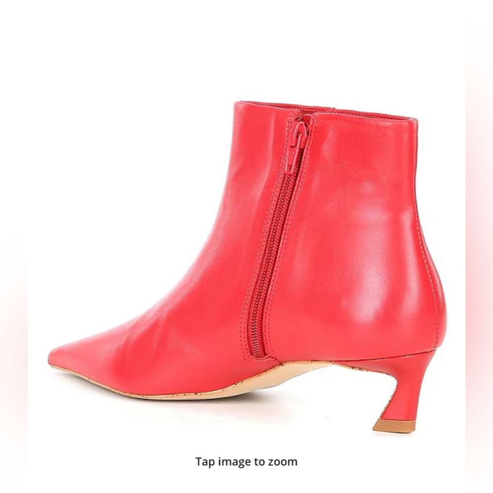 Gianni Bini Georgina Leather Kitten Heel Booties - Picture 3 of 6